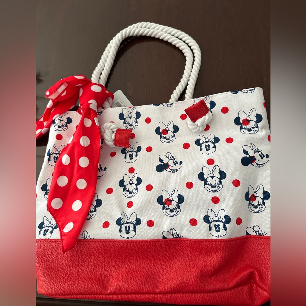 Disney lined beach/tote bag